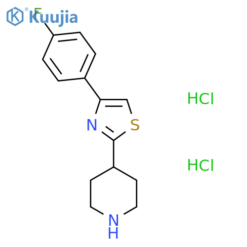 4-(4-Fluorophenyl)-2-piperidin-4-yl-1,3-thiazole;dihydrochloride structure