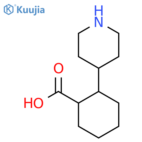2-(Piperidin-4-yl)cyclohexane-1-carboxylic acid structure