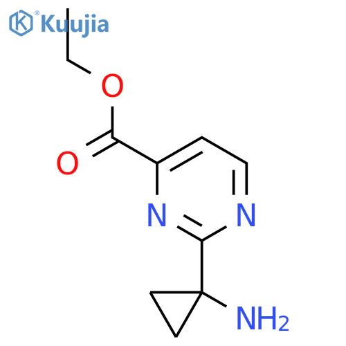 Ethyl 2-(1-aminocyclopropyl)pyrimidine-4-carboxylate structure