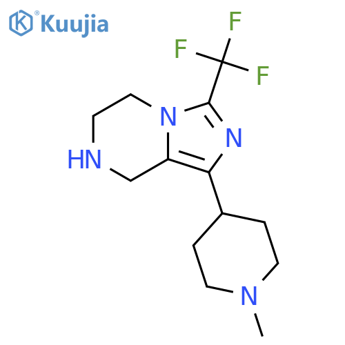 1-methyl-4-[3-(trifluoromethyl)-5H,6H,7H,8H-imidazo[1,5-a]pyrazin-1-yl]piperidine structure