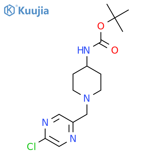 Tert-butyl N-[1-[(5-chloropyrazin-2-yl)methyl]piperidin-4-yl]carbamate structure