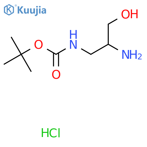 tert-Butyl (2-amino-3-hydroxypropyl)carbamate hydrochloride structure