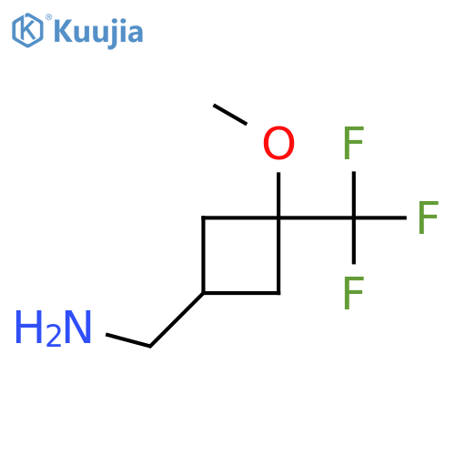 [3-Methoxy-3-(trifluoromethyl)cyclobutyl]methanamine structure