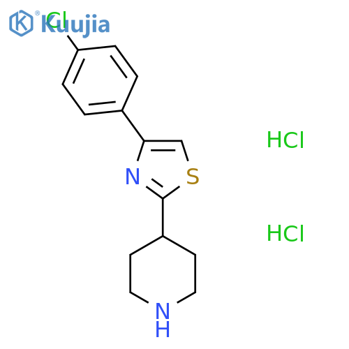 4-(4-Chlorophenyl)-2-piperidin-4-yl-1,3-thiazole;dihydrochloride structure