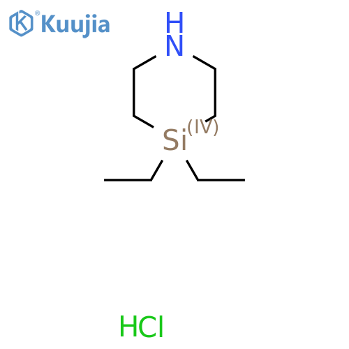4,4-Diethyl-1,4-azasilinane;hydrochloride structure