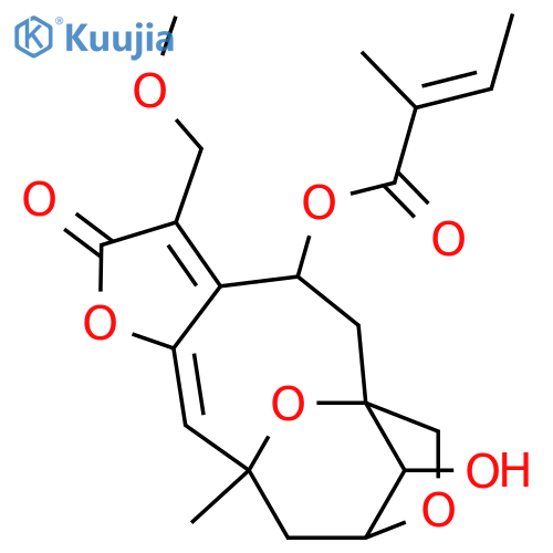 2,14:4,10-Diepoxy-1,8,13-trihydroxy-5,7(11)-germacradien-12,6-olide; (1α,2α,4α,8α,10α)-form, 13-Me ether, 8-tigloyl structure