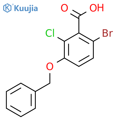 3-(Benzyloxy)-6-bromo-2-chlorobenzoic acid structure