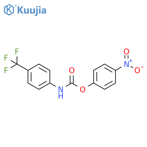 Carbamic acid, N-[4-(trifluoromethyl)phenyl]-, 4-nitrophenyl ester structure