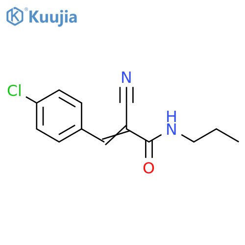 2-Propenamide, 3-(4-chlorophenyl)-2-cyano-N-propyl- structure