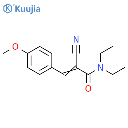 (2E)-2-cyano-N,N-diethyl-3-(4-methoxyphenyl)prop-2-enamide structure
