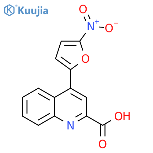 2-Quinolinecarboxylic acid, 4-(5-nitro-2-furanyl)- structure
