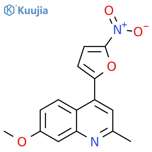 Quinoline, 7-methoxy-2-methyl-4-(5-nitro-2-furanyl)- structure