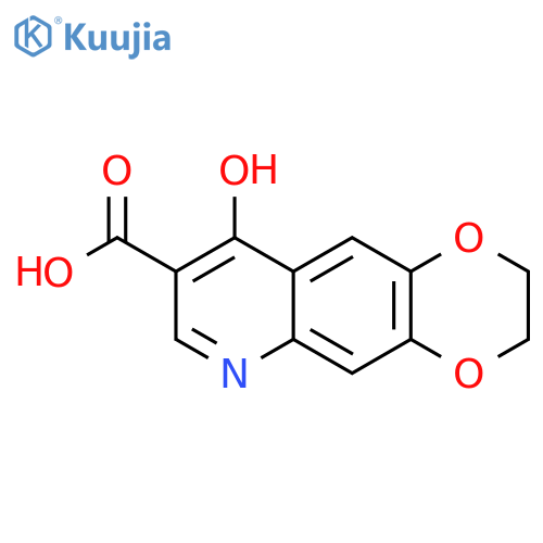 9-Hydroxy-2H,3H-1,4dioxino2,3-gquinoline-8-carboxylic Acid structure