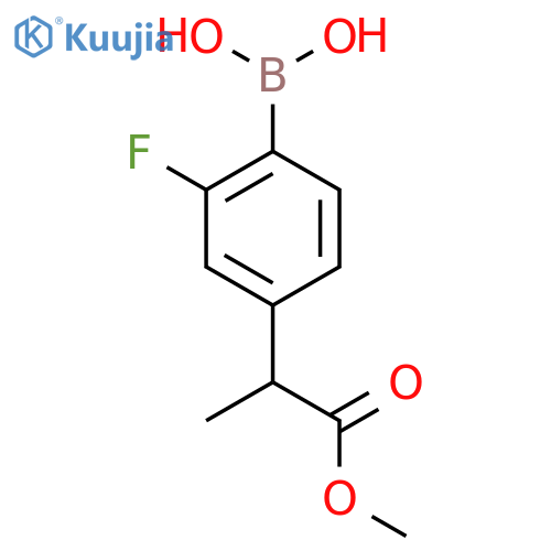 2-fluoro-4-(1-methoxy-1-oxopropan-2-yl)phenylboronic acid structure