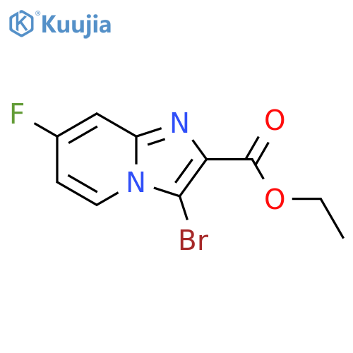 Ethyl 3-bromo-7-fluoroimidazo[1,2-a]pyridine-2-carboxylate structure