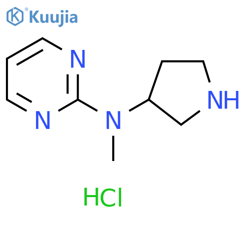 2-Pyrimidinamine, N-methyl-N-3-pyrrolidinyl-, hydrochloride (1:2) structure