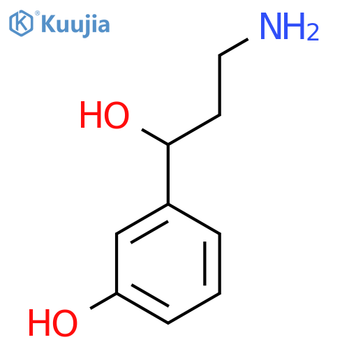 3-(3-amino-1-hydroxypropyl)phenol structure