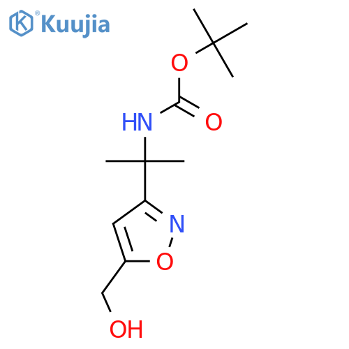 tert-butyl N-{2-5-(hydroxymethyl)-1,2-oxazol-3-ylpropan-2-yl}carbamate structure