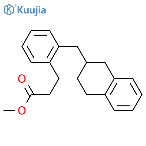 Methyl 3-[2-(1,2,3,4-tetrahydro-2-naphthalenylmethyl)phenyl]propanoate structure