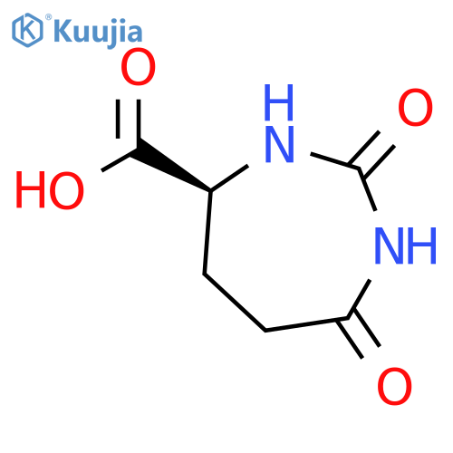 (4S)-Hexahydro-2,7-dioxo-1H-1,3-diazepine-4-carboxylic acid structure