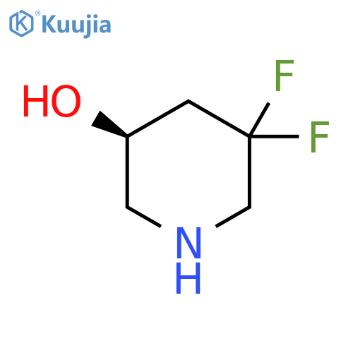 (3S)-5,5-Difluoro-piperidin-3-ol structure