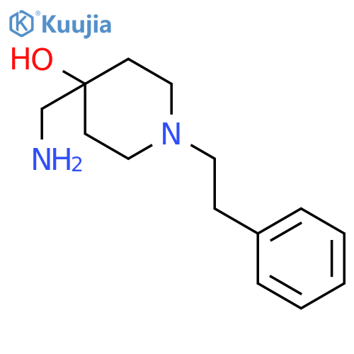 4-(Aminomethyl)-1-phenethyl-4-piperidinol structure