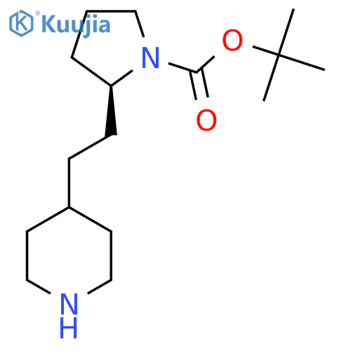 tert-butyl (2S)-2-2-(piperidin-4-yl)ethylpyrrolidine-1-carboxylate structure