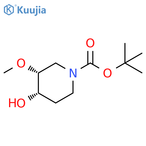 tert-butyl (3R,4S)-4-hydroxy-3-methoxy-piperidine-1-carboxylate structure