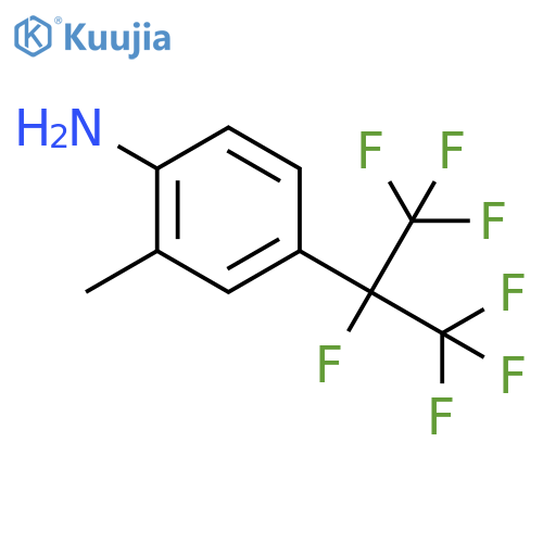 2-Methyl-4-(1,1,1,2,3,3,3-heptafluoro-2-propyl)aniline structure