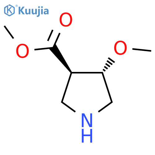 rac-methyl (3R,4S)-4-methoxypyrrolidine-3-carboxylate structure