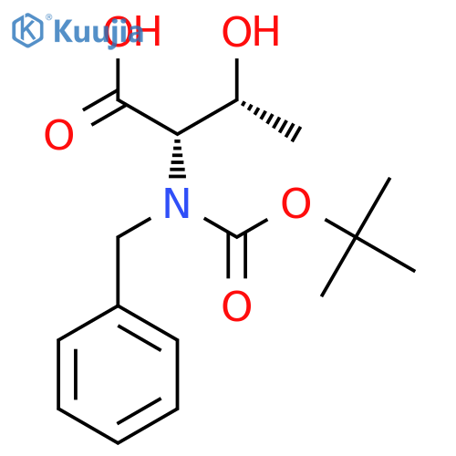 (2S,3R)-2-{benzyl(tert-butoxy)carbonylamino}-3-hydroxybutanoic acid structure