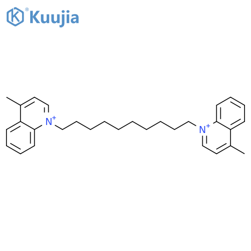 Quinolinium, 1,1'-(1,10-decanediyl)bis[4-methyl- structure