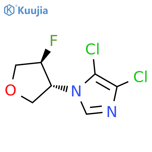 4,5-dichloro-1-(3R,4S)-4-fluorooxolan-3-yl-1H-imidazole structure