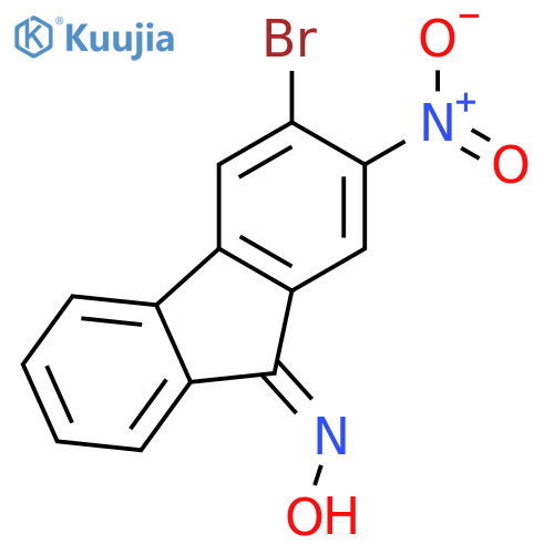 (ne)-n-(3-bromo-2-nitrofluoren-9-ylidene)hydroxylamine structure