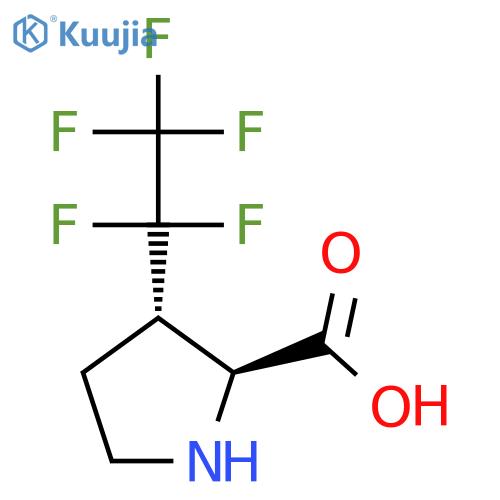 (2S,3S)-3-(pentafluoroethyl)pyrrolidine-2-carboxylic acid structure