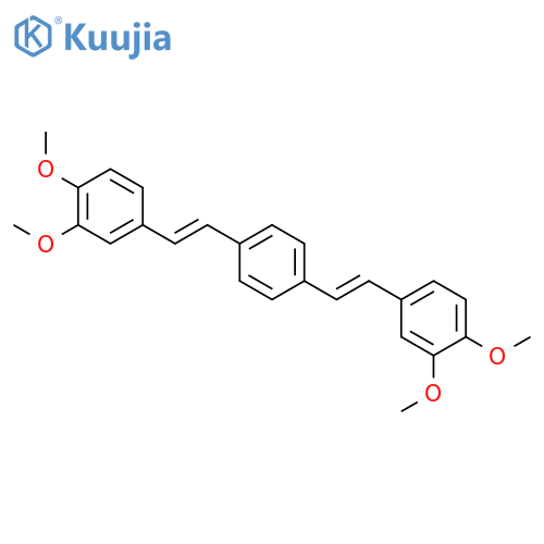BENZENE, 1,4-BIS[2-(3,4-DIMETHOXYPHENYL)ETHENYL]- structure