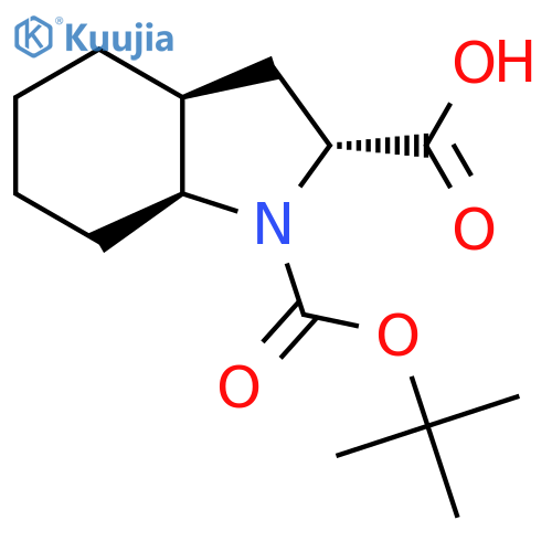 (2R,3aS,7aS)-1-(tert-butoxycarbonyl)octahydro-1H-indole-2-carboxylic acid structure