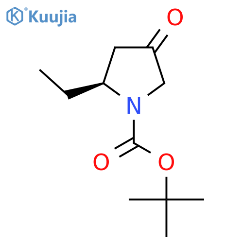tert-butyl (2S)-2-ethyl-4-oxopyrrolidine-1-carboxylate structure