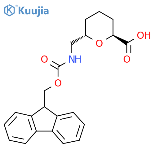 rac-(2R,6R)-6-({(9H-fluoren-9-yl)methoxycarbonyl}amino)methyloxane-2-carboxylic acid, trans structure
