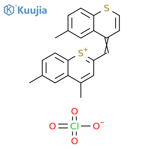 1-Benzothiopyrylium,4,6-dimethyl-2-[(6-methyl-4H-1-benzothiopyran-4-ylidene)methyl]-,perchlorate structure