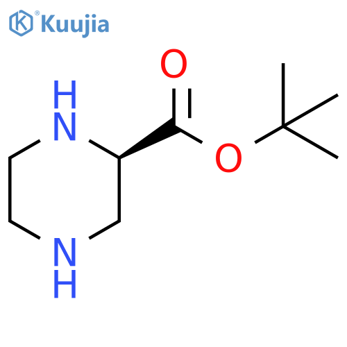 2-Piperazinecarboxylic acid, 1,1-dimethylethyl ester, (2R)- structure