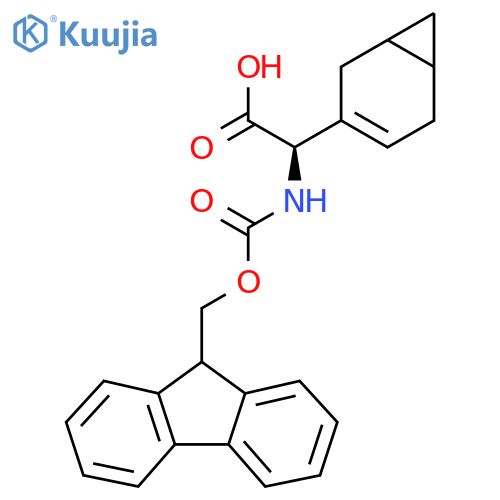 (2R)-2-{bicyclo[4.1.0]hept-3-en-3-yl}-2-({[(9H-fluoren-9-yl)methoxy]carbonyl}amino)acetic acid structure