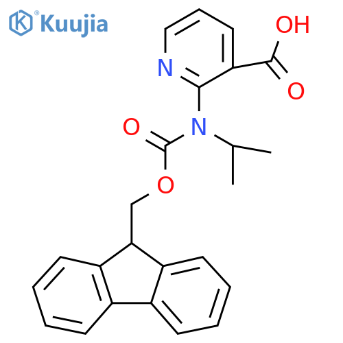 2-({[(9H-fluoren-9-yl)methoxy]carbonyl}(propan-2-yl)amino)pyridine-3-carboxylic acid structure