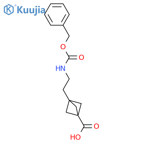 Bicyclo[1.1.1]pentane-1-carboxylic acid, 3-[2-[[(phenylmethoxy)carbonyl]amino]ethyl]-  structure