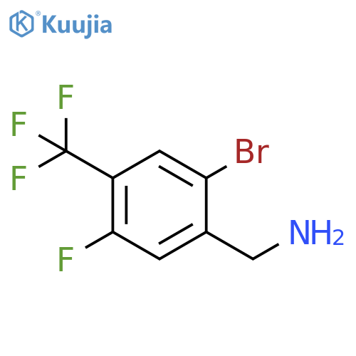2-Bromo-5-fluoro-4-(trifluoromethyl)benzylamine structure