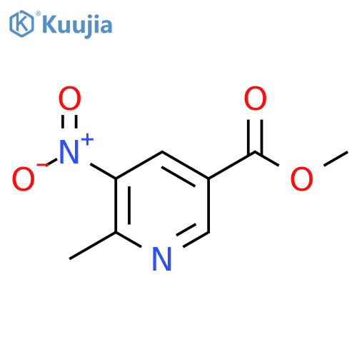 3-Pyridinecarboxylic acid, 6-methyl-5-nitro-, methyl ester structure