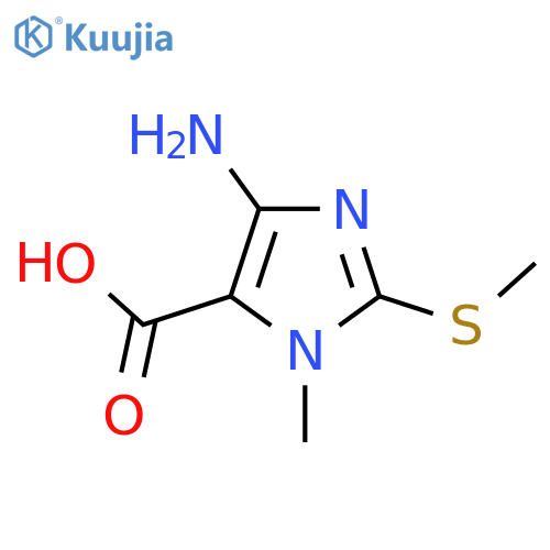 4-amino-1-methyl-2-(methylsulfanyl)-1H-imidazole-5-carboxylic acid structure