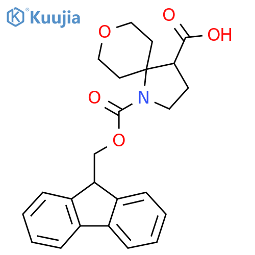 1-{[(9H-fluoren-9-yl)methoxy]carbonyl}-8-oxa-1-azaspiro[4.5]decane-4-carboxylic acid structure