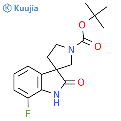 tert-Butyl 7-fluoro-2-oxospiro[indoline-3,3'-pyrrolidine]-1'-carboxylate structure