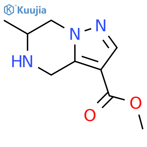Pyrazolo[1,5-a]pyrazine-3-carboxylic acid, 4,5,6,7-tetrahydro-6-methyl-, methyl ester structure